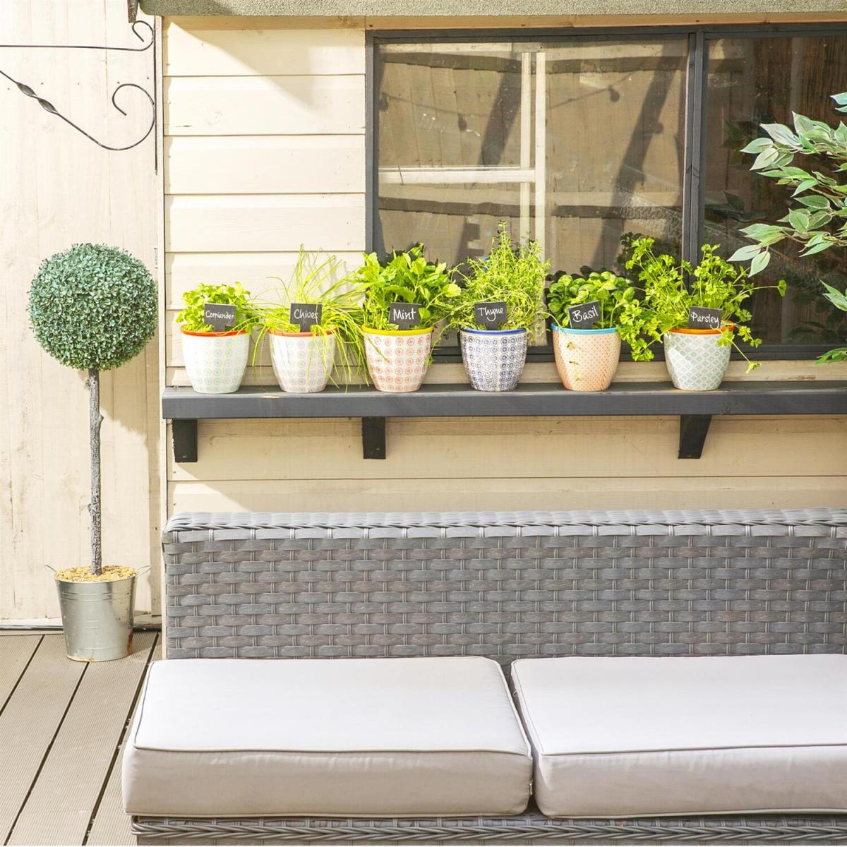 14cm Hand-Printed Plant Pots Multipack - Multi / 2.643kg – image 5