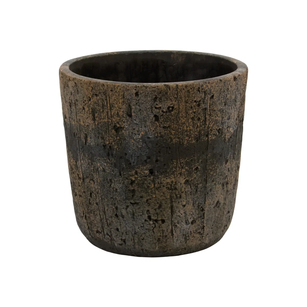 Stoneware Plant Pot - Brown / 20cm