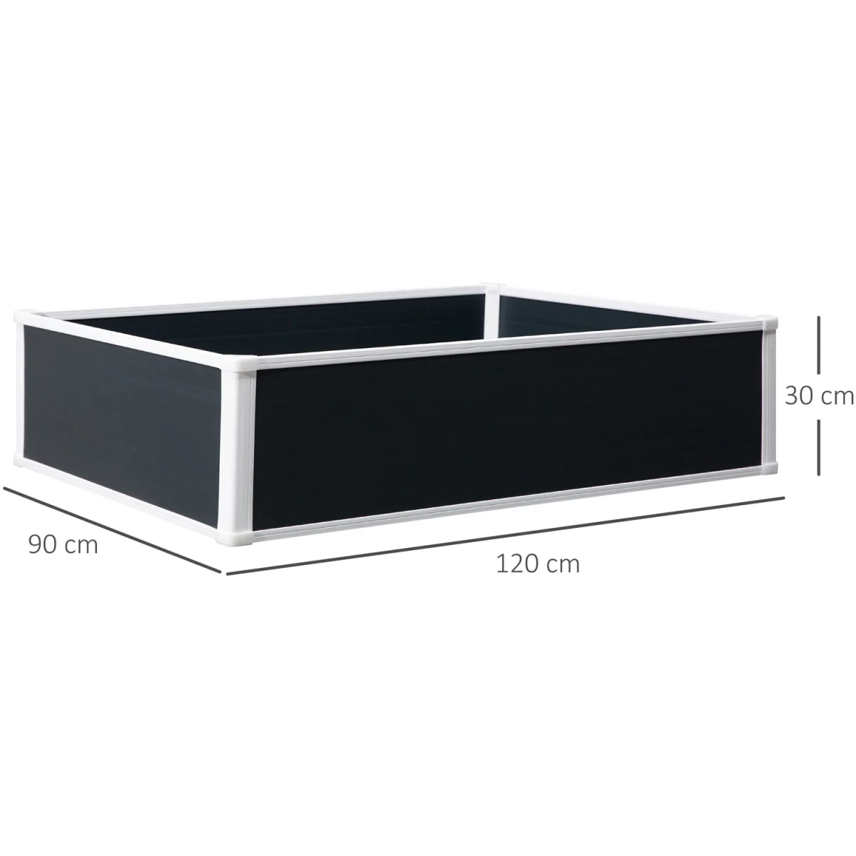 Garden Raised Bed Planter Grow Containers Flower Vegetable Pot PP - Grey and White / 120cm – image 8