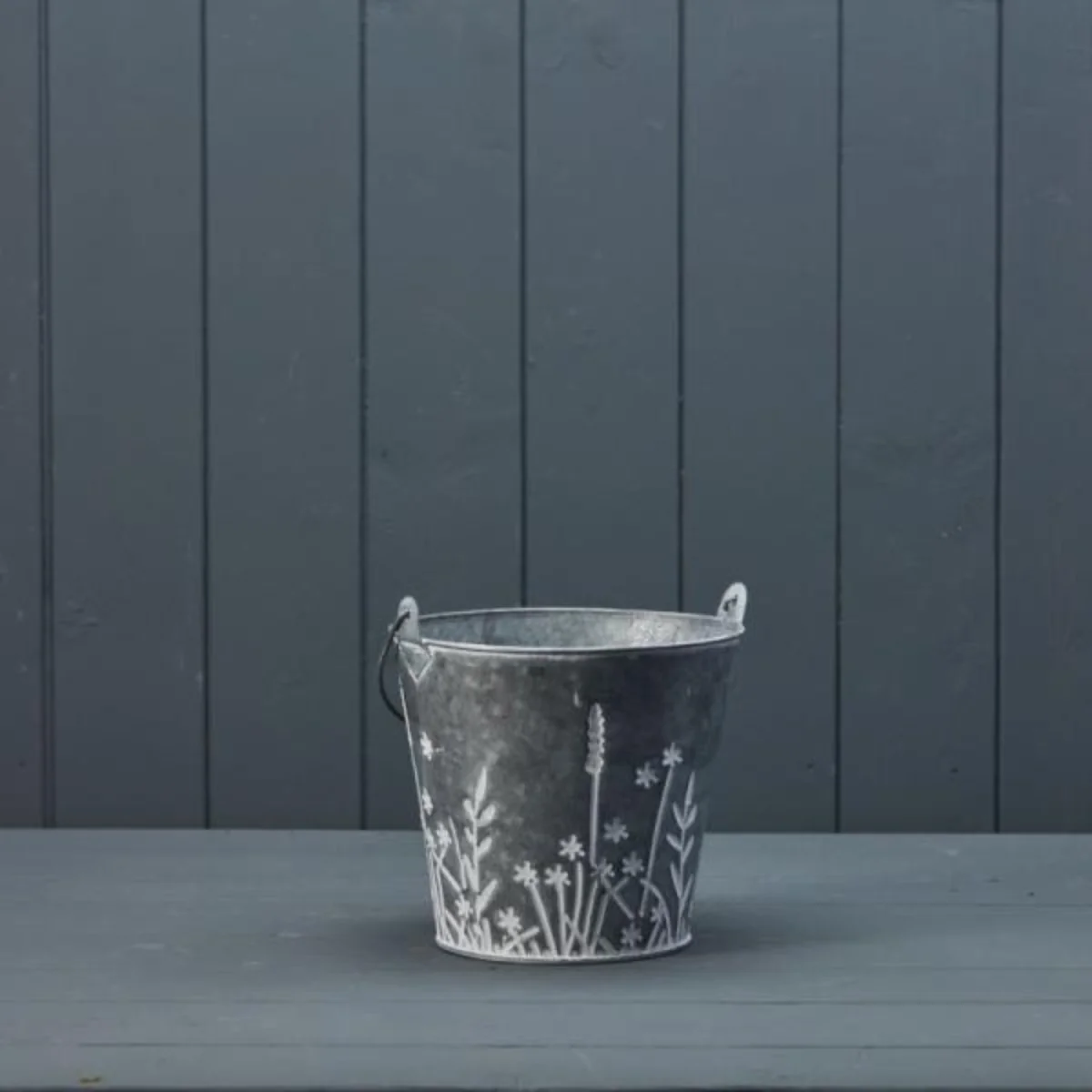 Grey Meadow Design Bucket Planter - Grey – image 1