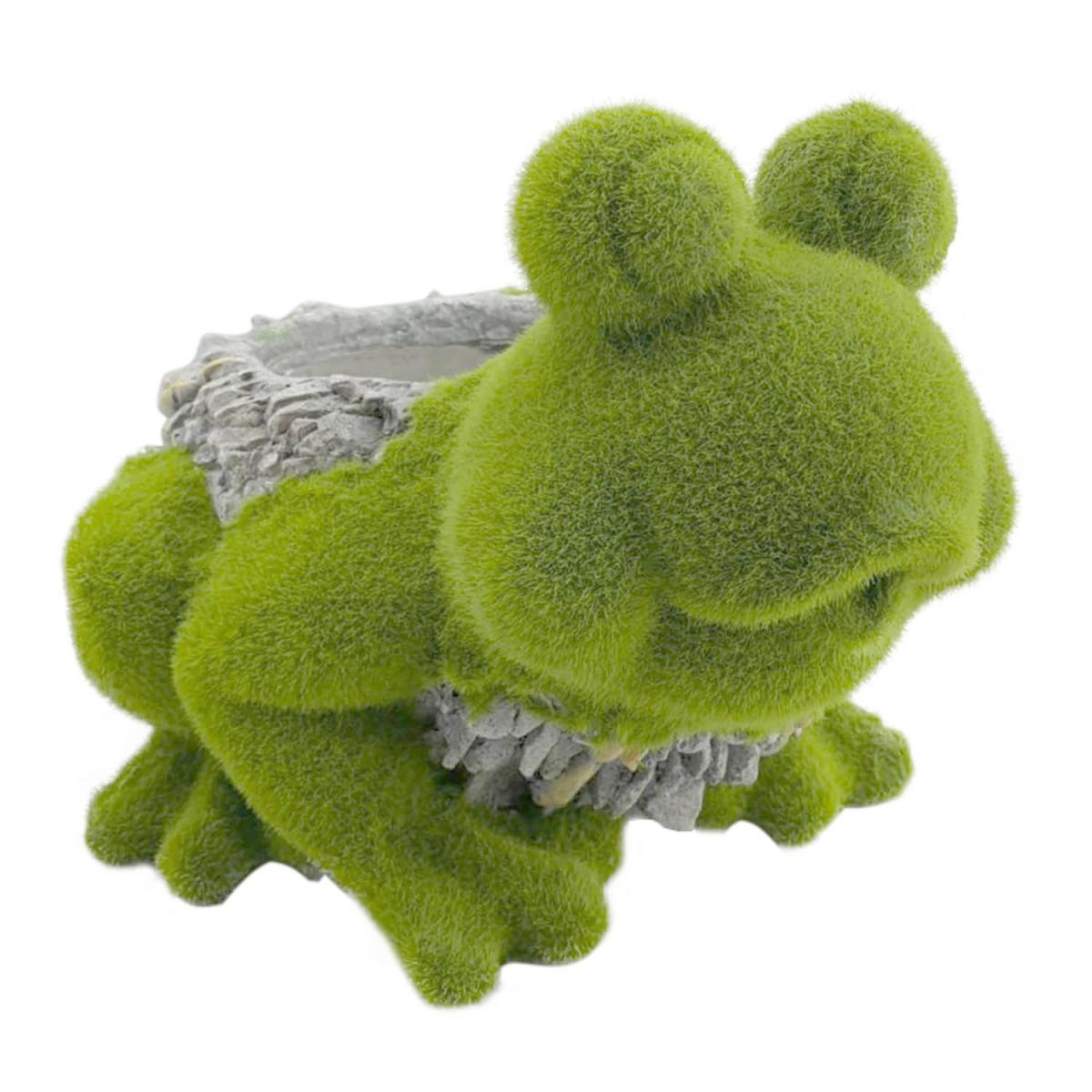 Flocked Frog Planter – image 2