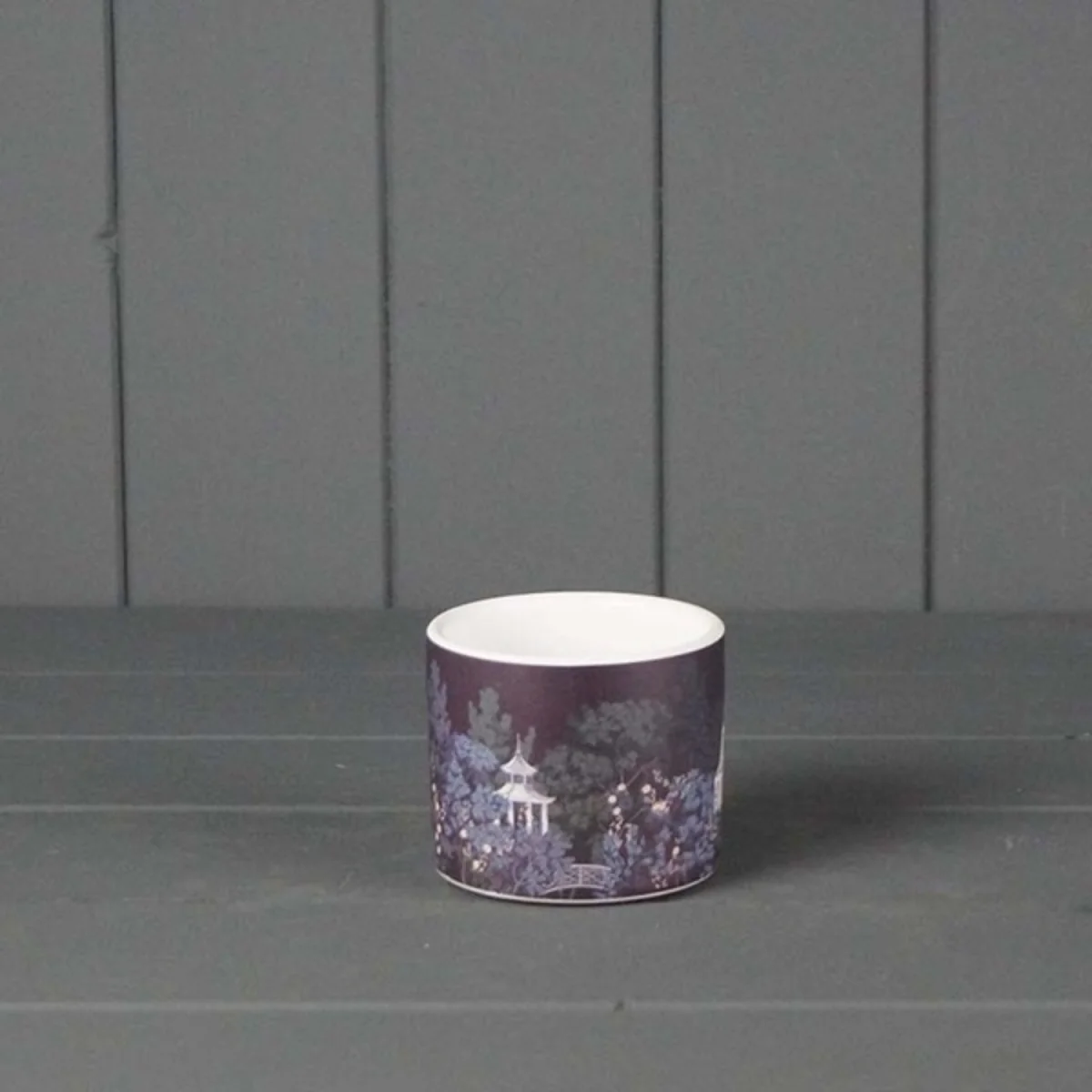 Small Rustic Purple Pagoda Pot Plant pot - Purple – image 1