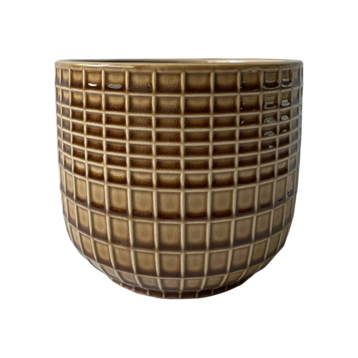 Hortus Brown Braga Pot H Dia Indoor Plant Pot design for everyday - Brown