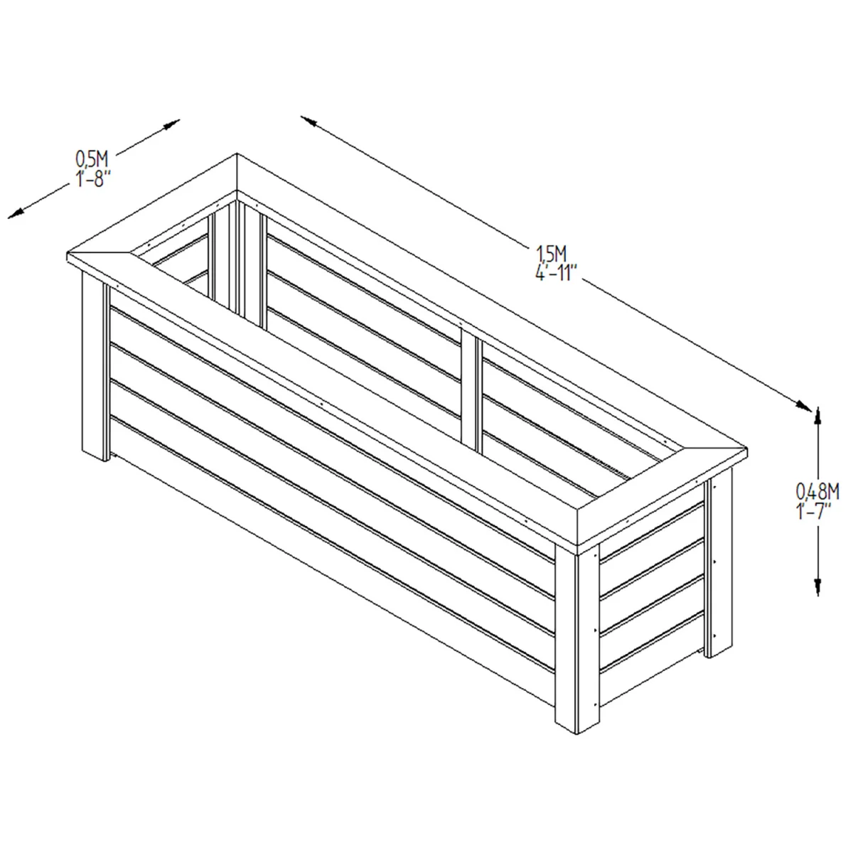 Cambridge Planter - 150cm – image 6
