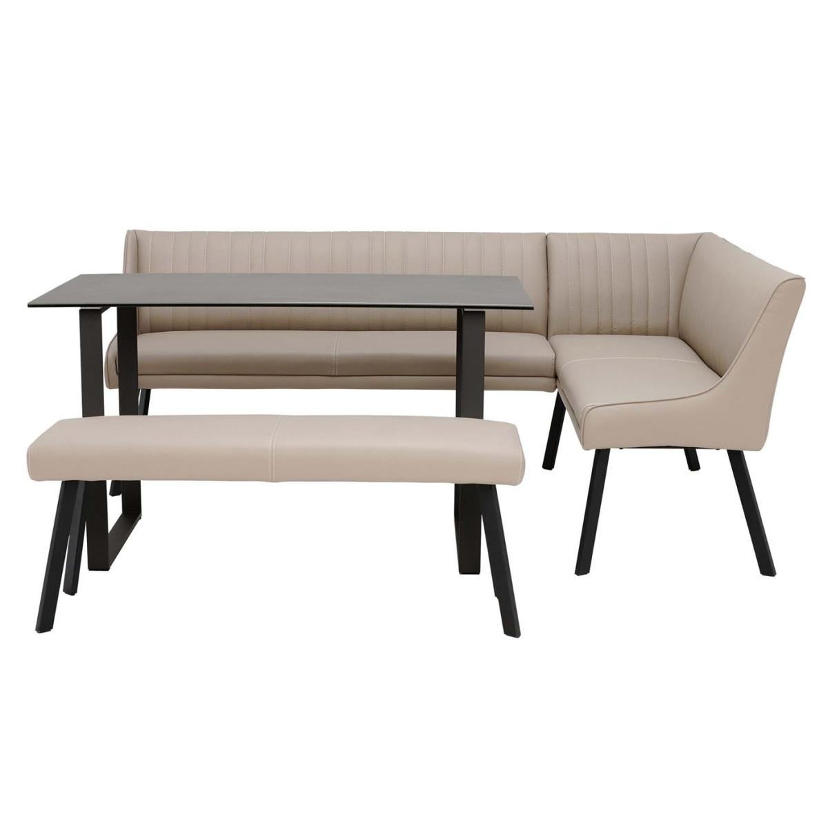 Belize Left Hand Corner Dining Set, Neutral Fabric | Barker & Stonehouse – image 2