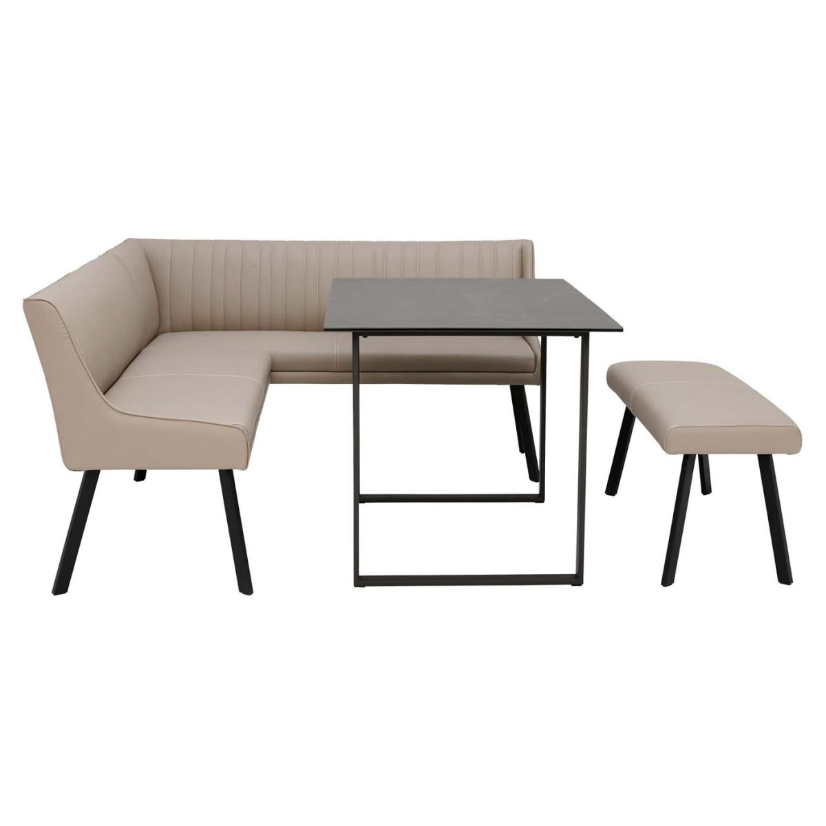 Belize Left Hand Corner Dining Set, Neutral Fabric | Barker & Stonehouse – image 3