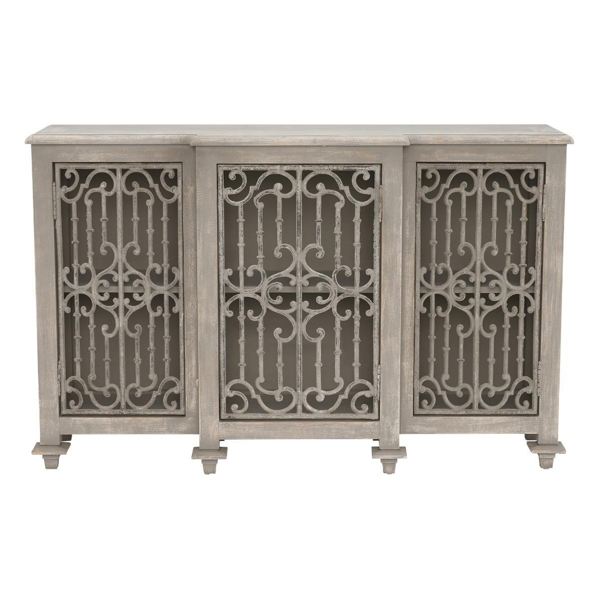 Versaille Reclaimed Wood and Cast Iron Sideboard, Pine – image 2
