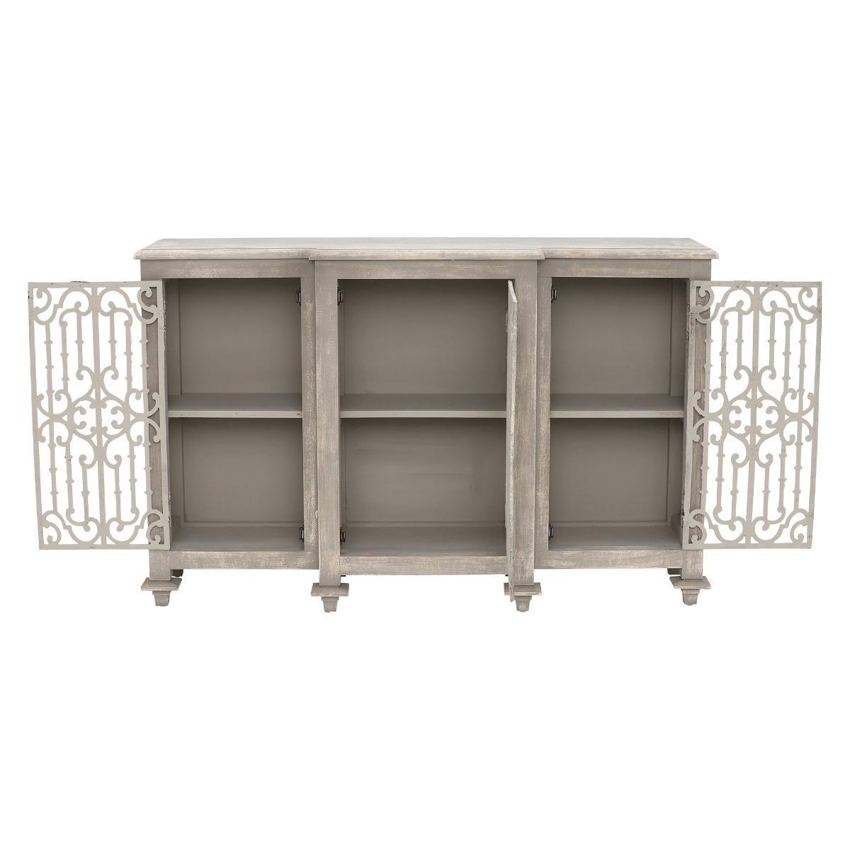 Versaille Reclaimed Wood and Cast Iron Sideboard, Pine – image 3