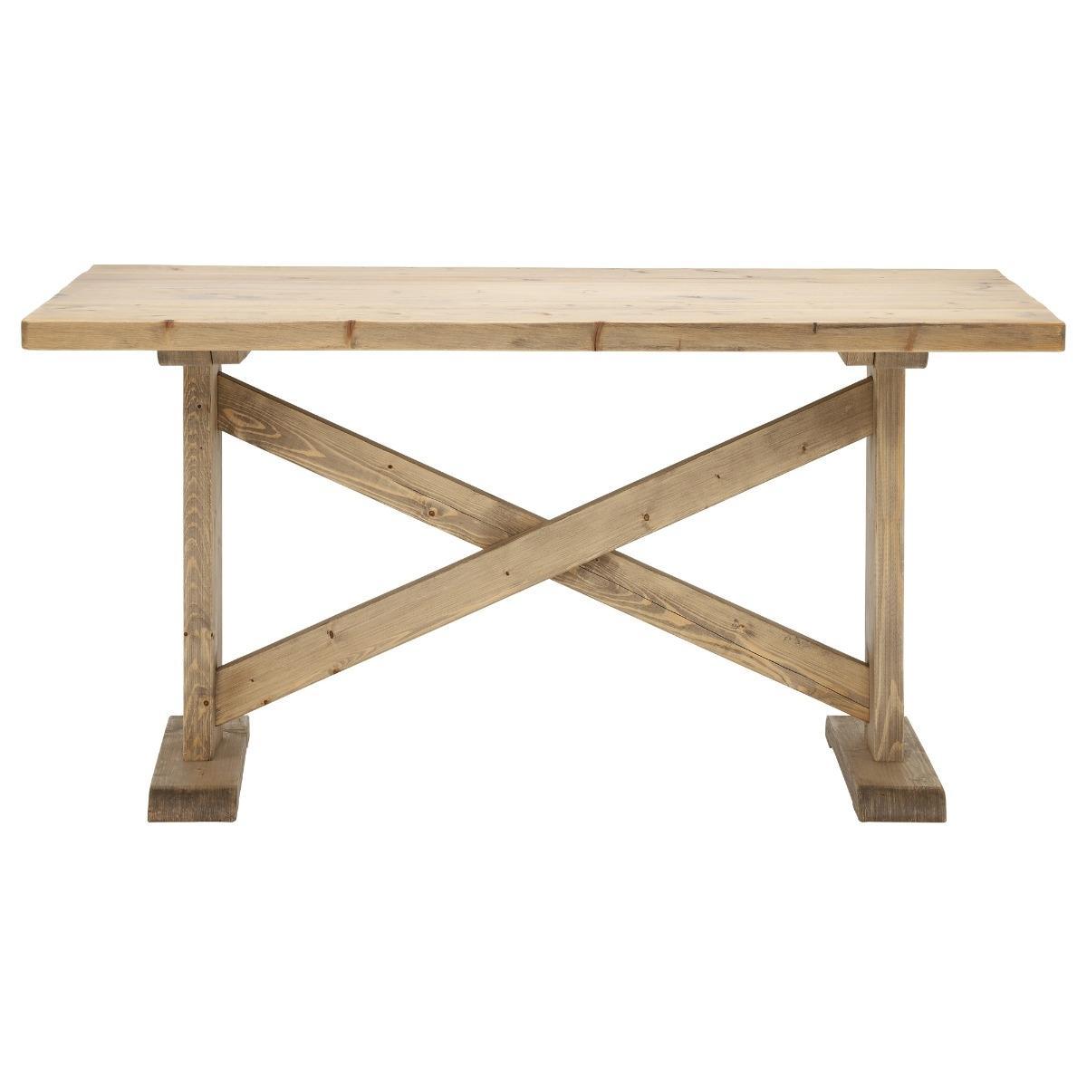 Newsham Reclaimed Wood Dining Table, Grey Waxed Finish – image 2