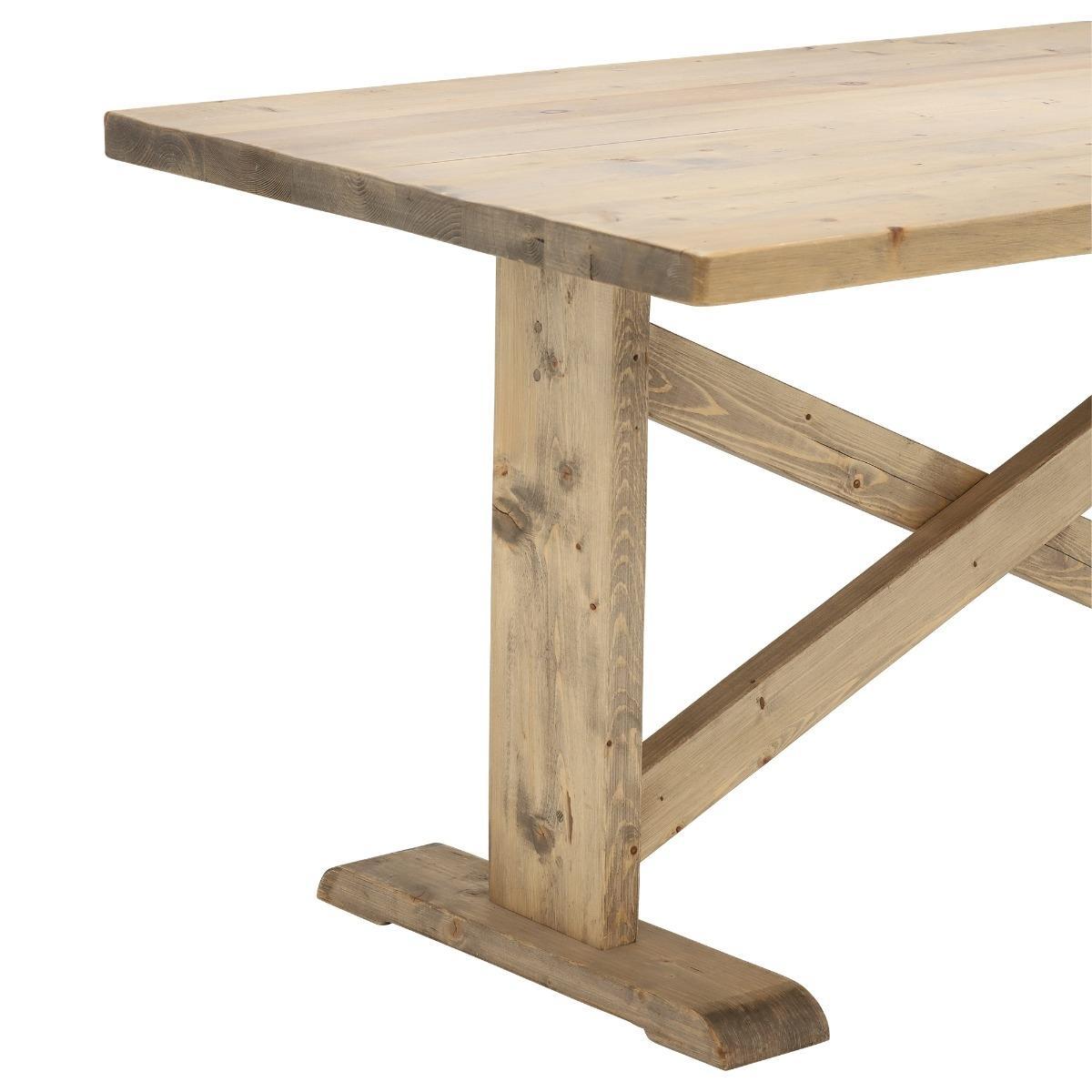 Newsham Reclaimed Wood Dining Table, Grey Waxed Finish – image 3