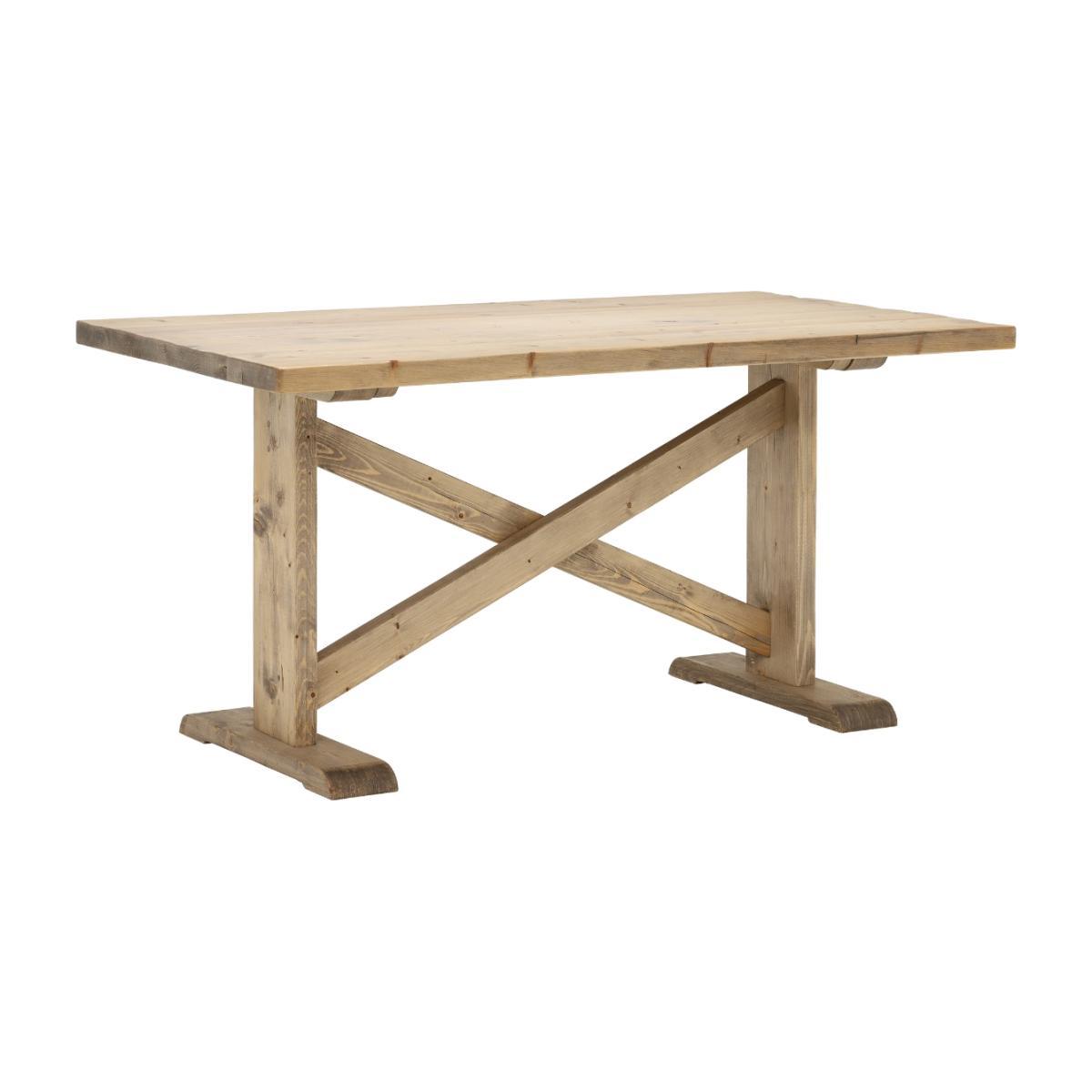 Newsham Reclaimed Wood Dining Table, Grey Waxed Finish – image 1