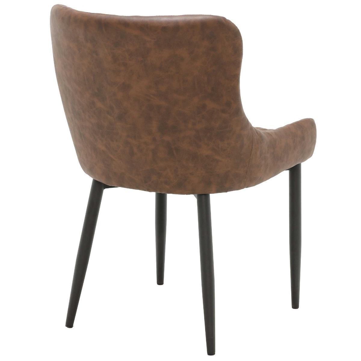 Modi Wooden Extending Dining Table, Dining Bench &amp; 4 x Brown Faux Leather Dining Chairs - Barker &amp; Stonehouse – image 11