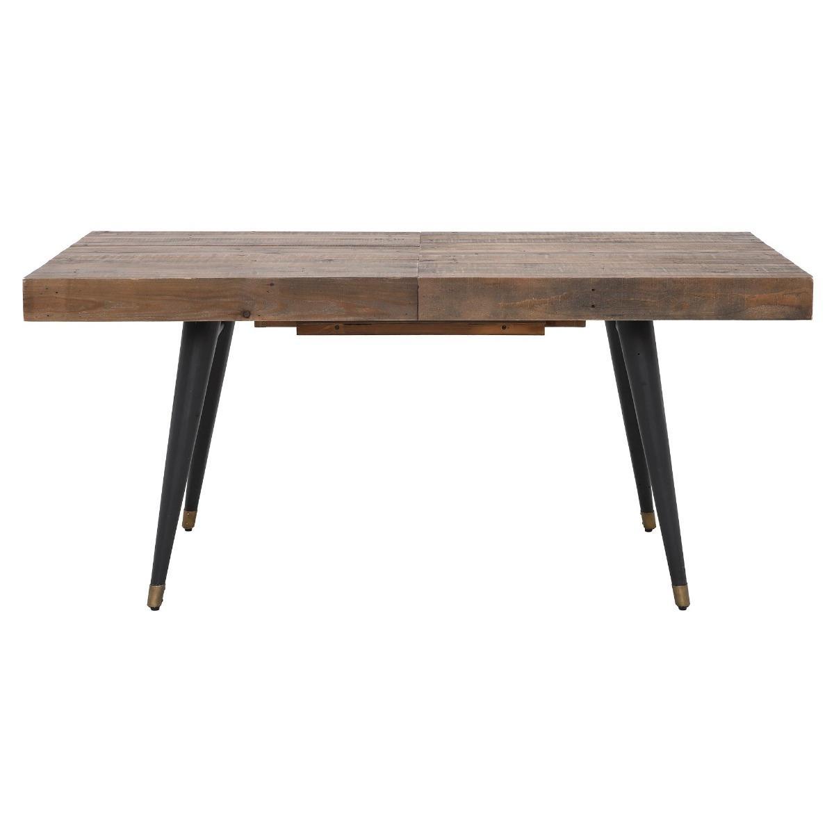Modi Wooden Extending Dining Table, Dining Bench &amp; 4 x Brown Faux Leather Dining Chairs - Barker &amp; Stonehouse – image 5