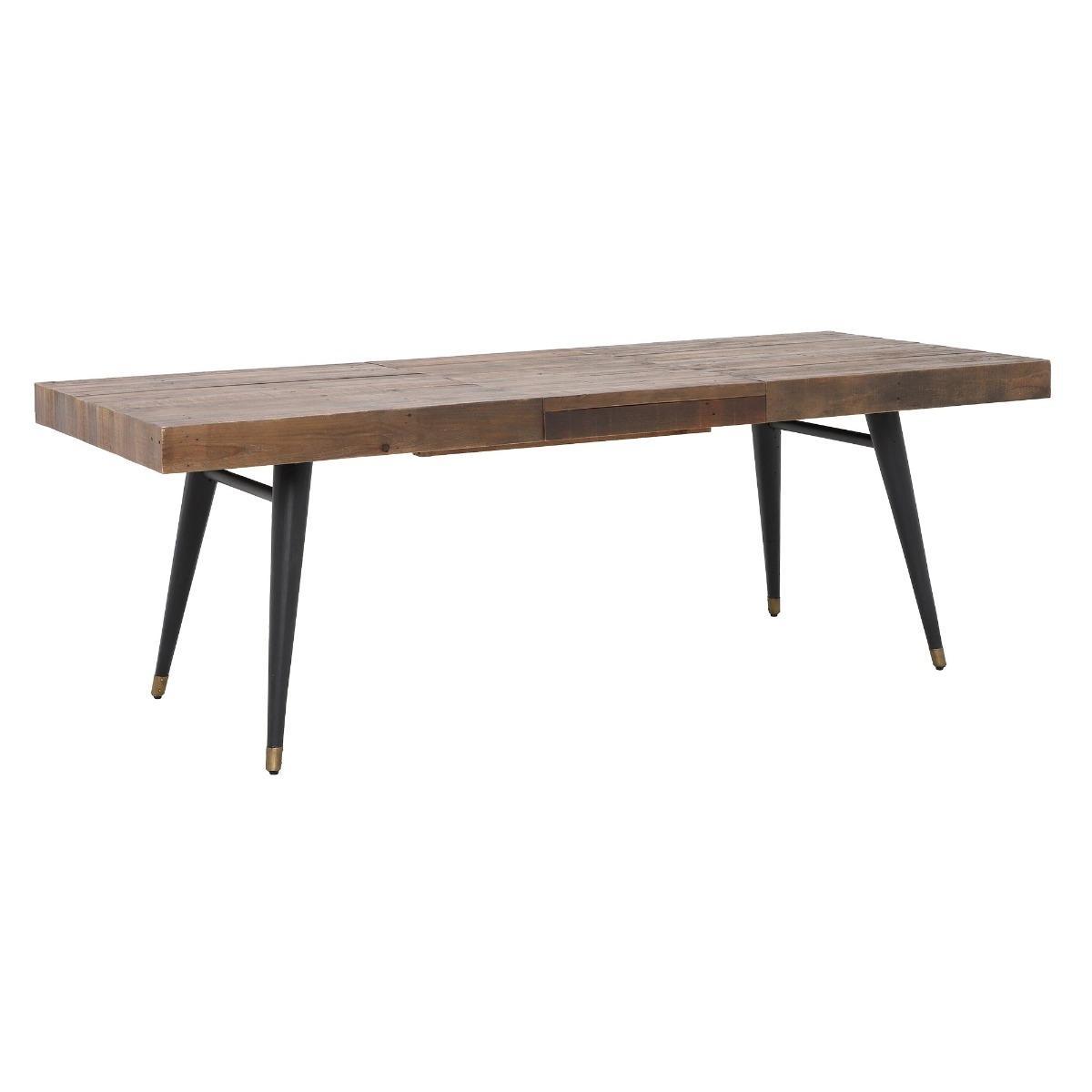 Modi Wooden Extending Dining Table, Dining Bench &amp; 4 x Brown Faux Leather Dining Chairs - Barker &amp; Stonehouse – image 7