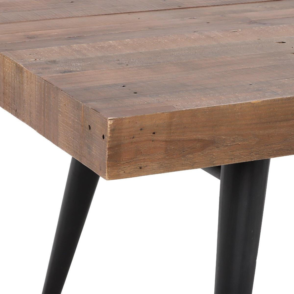 Modi Wooden Extending Dining Table, Dining Bench &amp; 4 x Brown Faux Leather Dining Chairs - Barker &amp; Stonehouse – image 8
