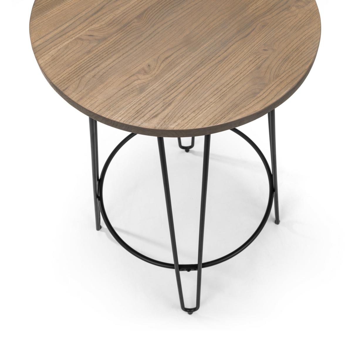 Dalston Dining Table with 2 Barbican Stools Mocha – image 3