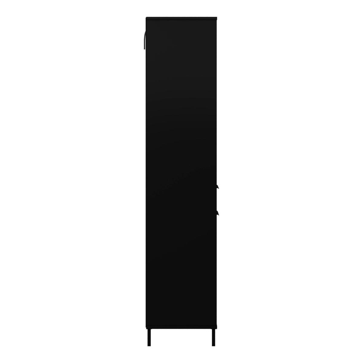 Madrid Wine Rack Black and Acacia Effect Black/Brown – image 4