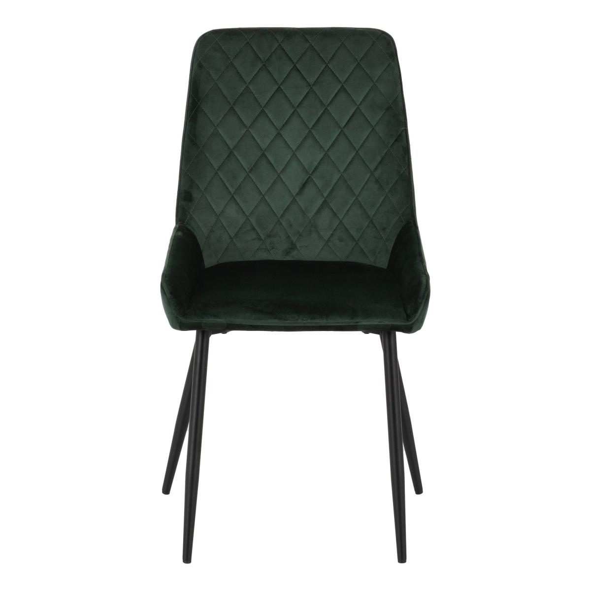 Quebec Rectangular Oak Effect Dining Table with 4 Avery Green Dining Chairs Green – image 4