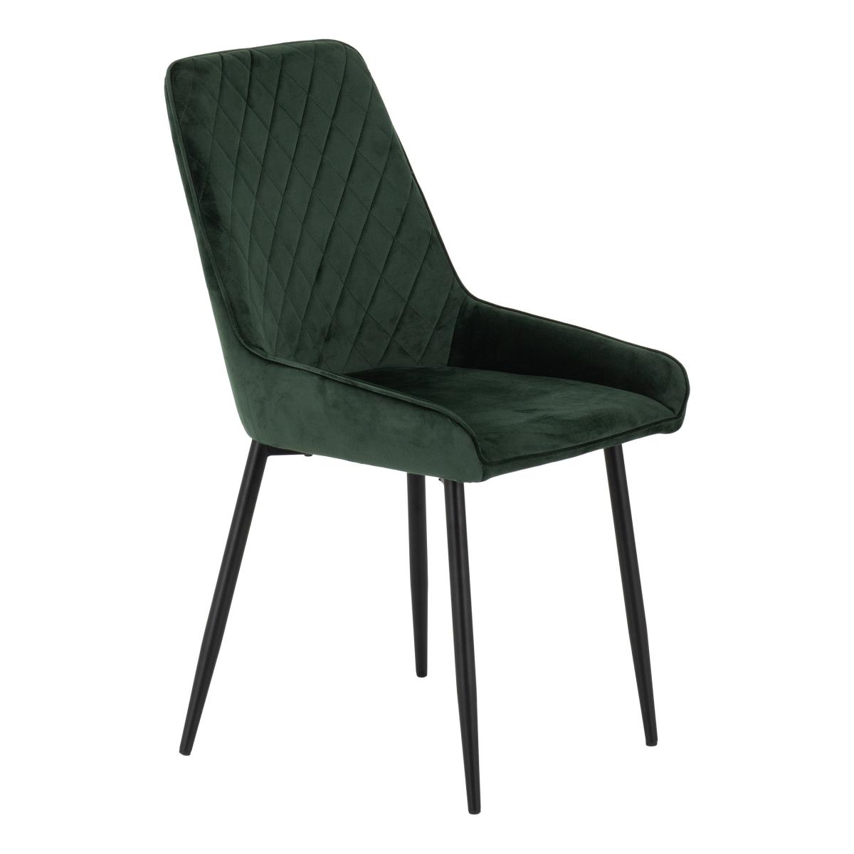 Quebec Rectangular Oak Effect Dining Table with 4 Avery Green Dining Chairs Green – image 5