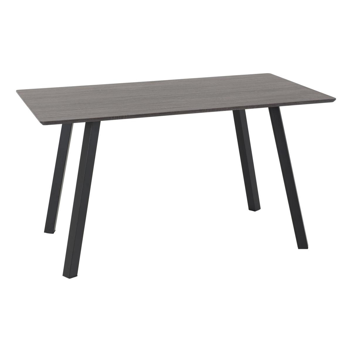 Berlin Rectangular Black Wood Dining Table with 4 Lukas Green Dining Chairs Green – image 2