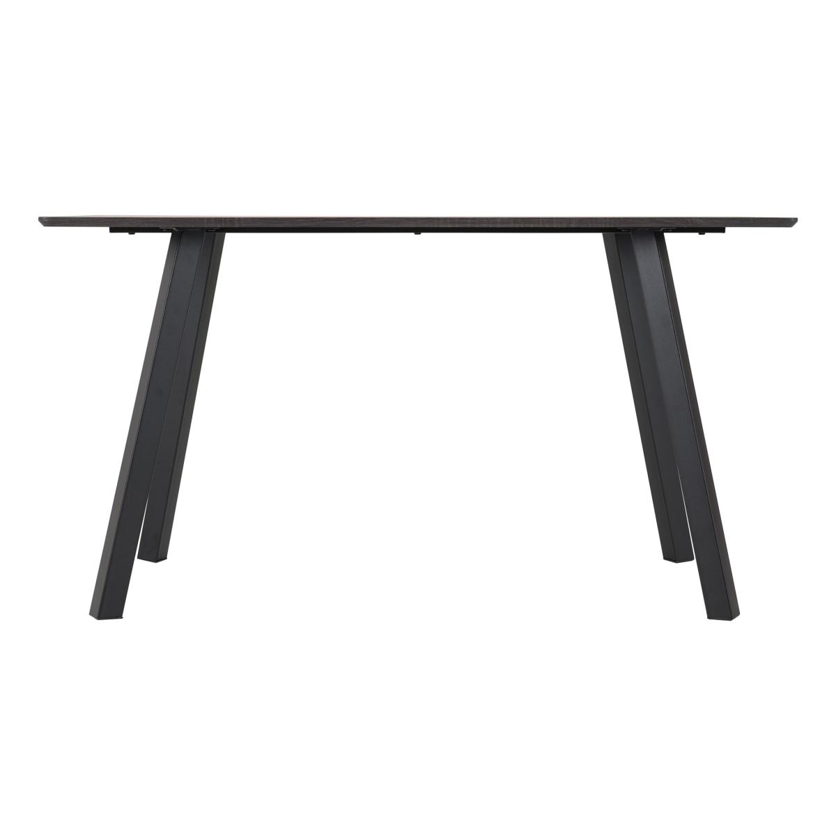 Berlin Rectangular Black Wood Dining Table with 4 Lukas Green Dining Chairs Green – image 3