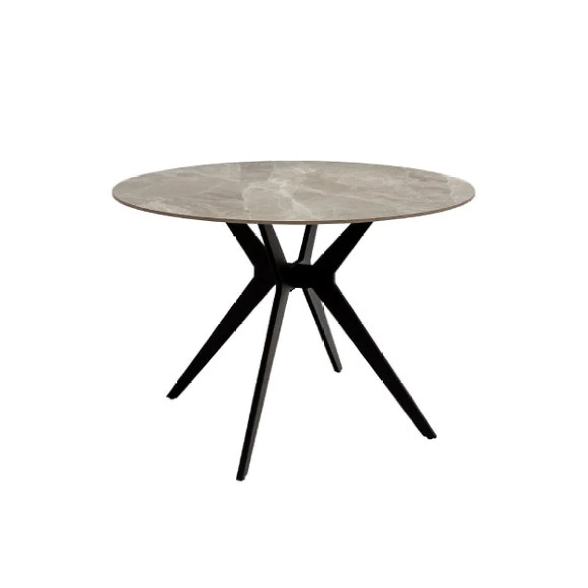Tulsa Round Dining Table with 4 Faux Leather Dining Chairs – image 3