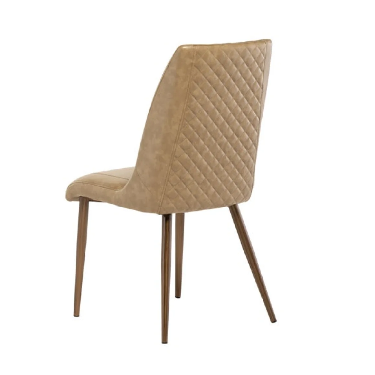 Fendi 6 Seater Dining Table with 6 Amber Faux Leather Dining Chairs – image 6