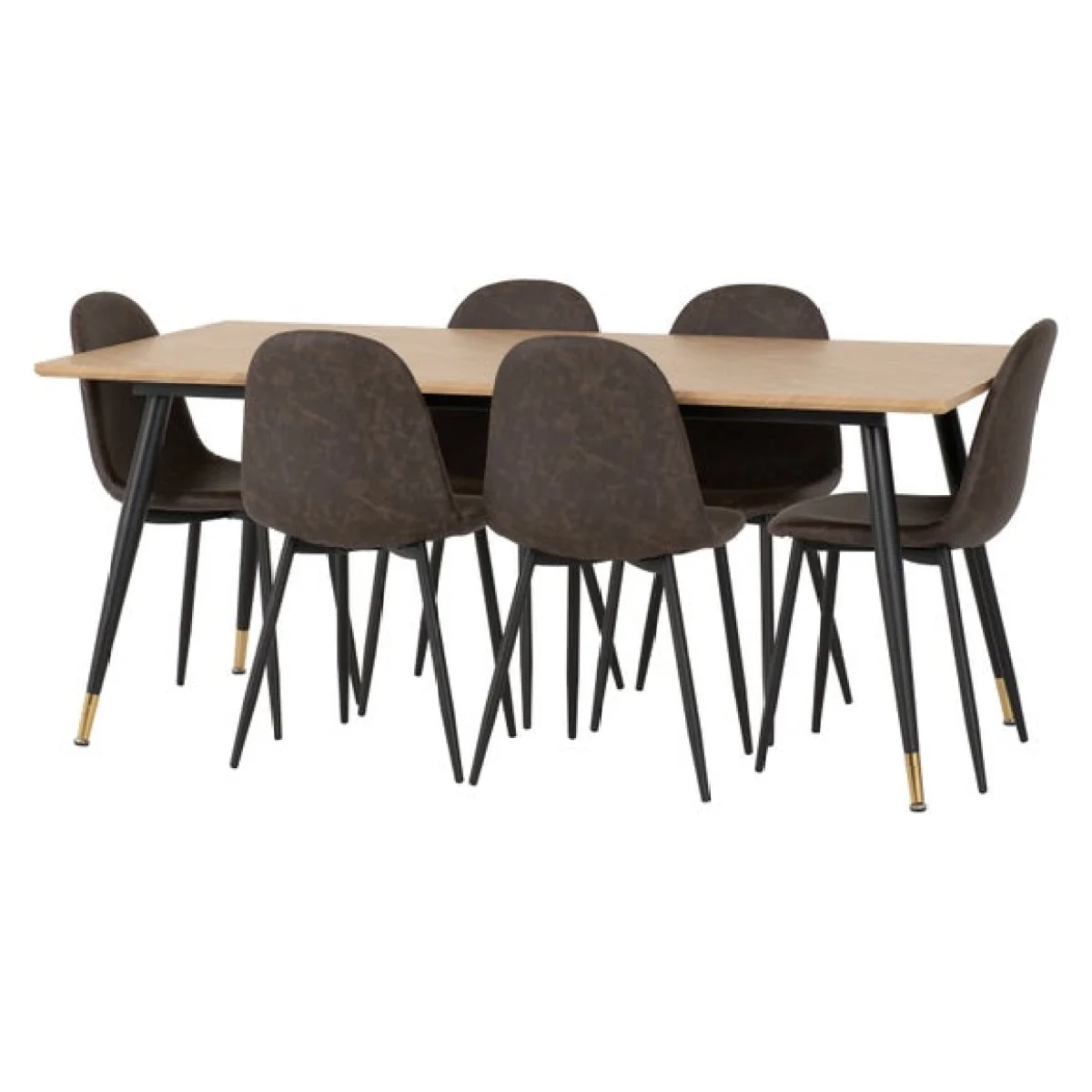 Hamilton & Athens 6 Seater Dining Table with 6 Dining Chairs – image 3