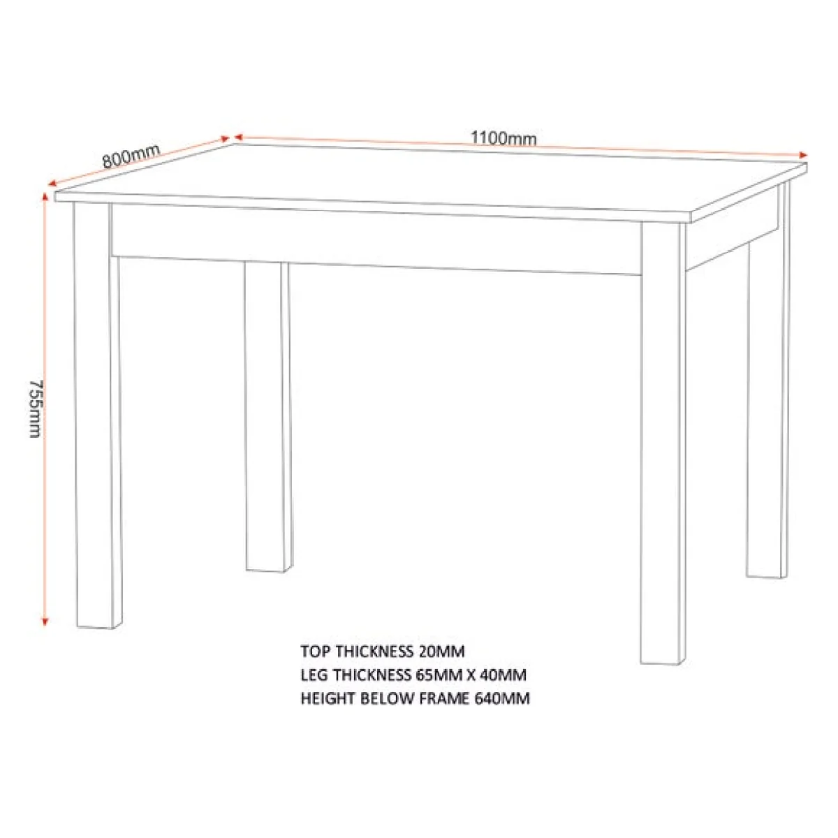 Ludlow Dining Table with 4 Dining Chairs – image 8