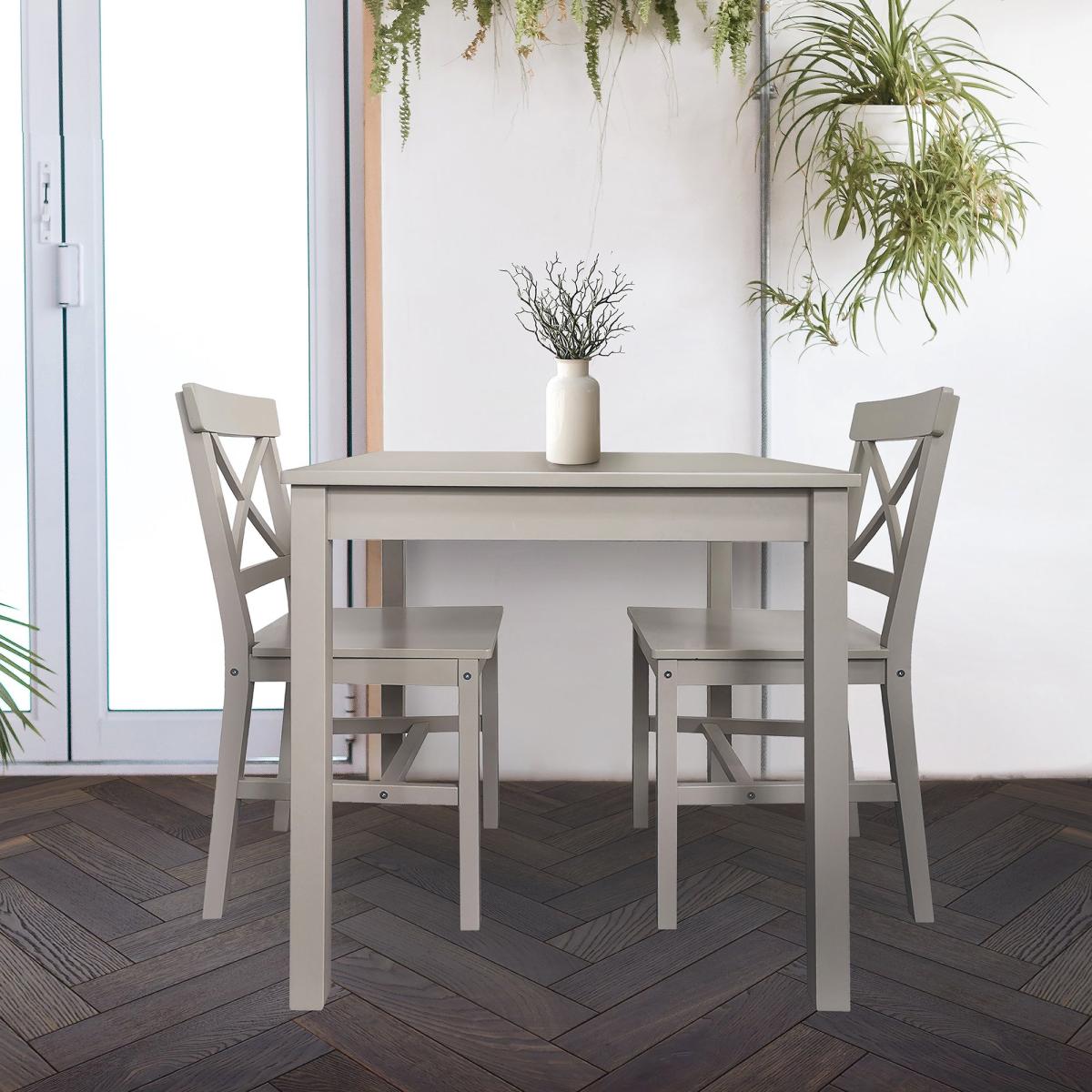 Malaren 2 Seater Dining Set, Grey Grey – image 2