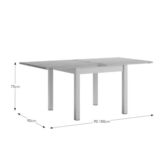 Olney 4-6 Seater Stone Grey Fliptop Dining Table with 4 Aiden Natural Boucle Dining Chairs – image 9
