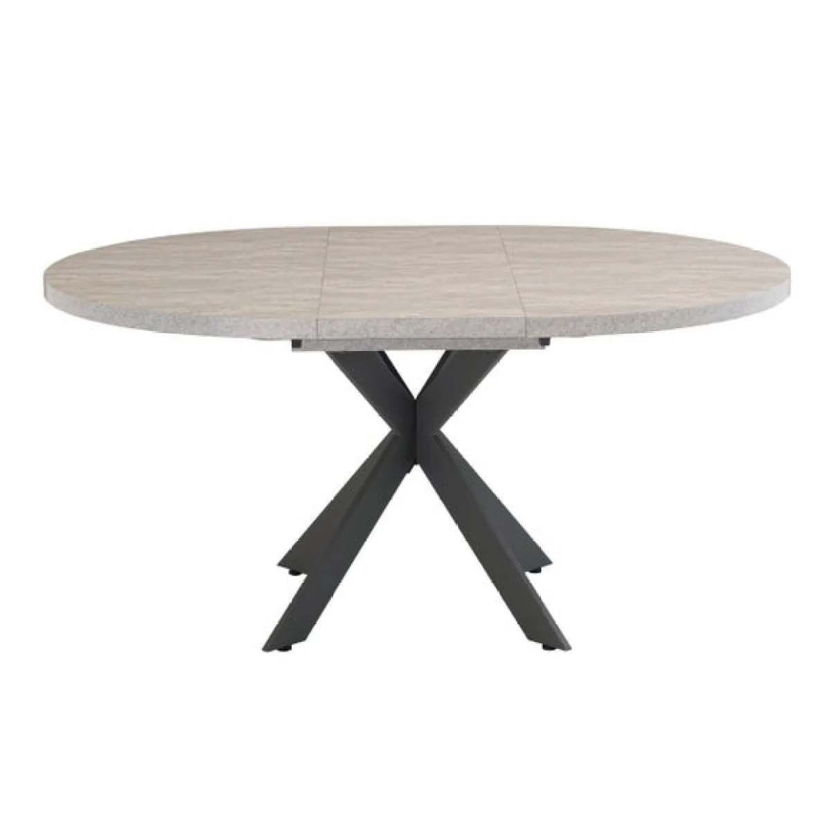 Rimini Round Extendable Dining Table with 4 Kabana Faux Leather Dining Chairs – image 3