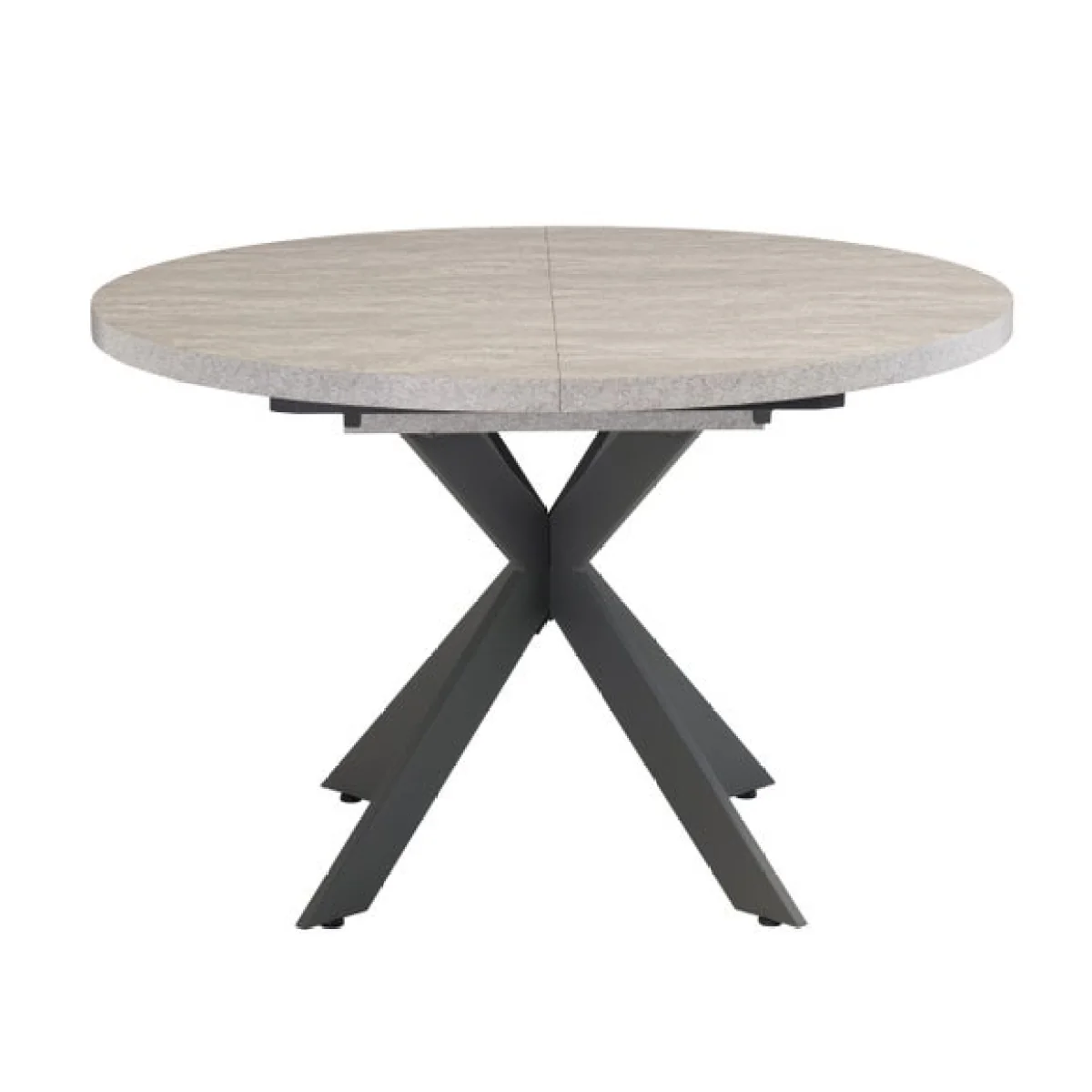 Rimini Round Extendable Dining Table with 4 Kabana Faux Leather Dining Chairs – image 4
