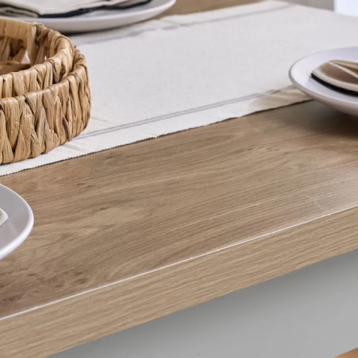 Highgate Dining Table with 2 Benches, Oak Effect – image 4