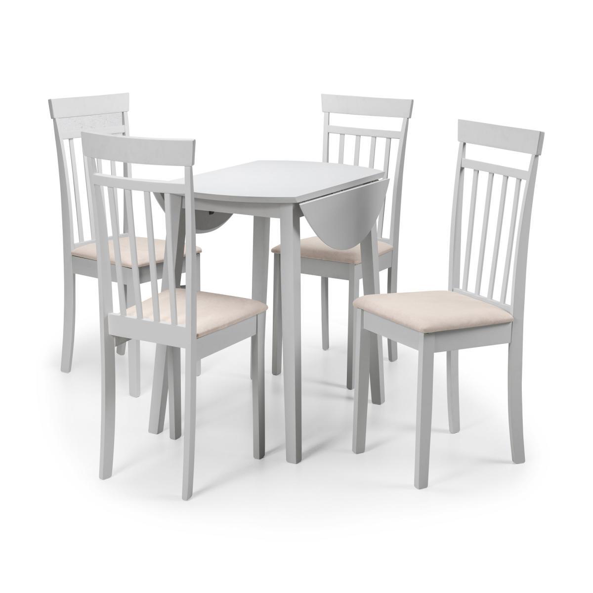 Coast Grey Dining Table with 4 Chairs Grey – image 2