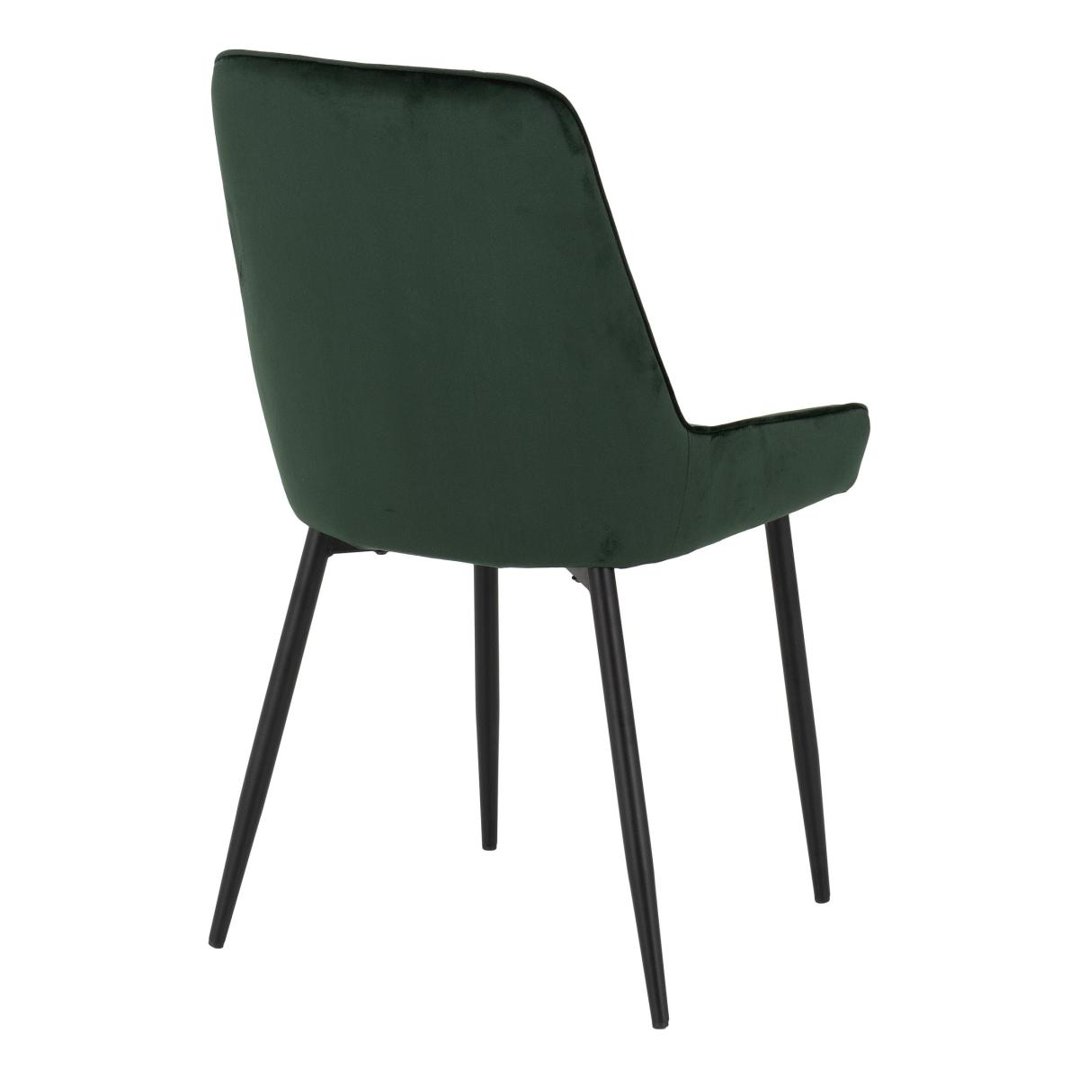 Quebec Wave Rectangular Dining Table with 4 Avery Chairs Emerald Green – image 8