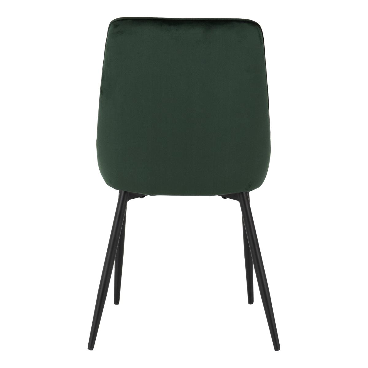 Quebec Wave Rectangular Dining Table with 4 Avery Chairs Emerald Green – image 9