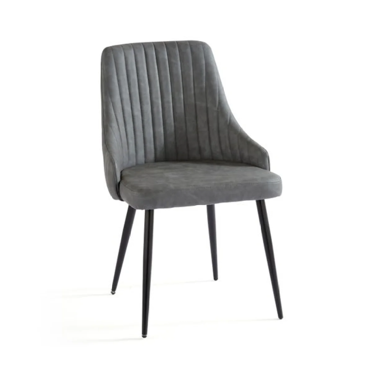 Brayden 4 Seater Round Dining Table with 4 Shea Grey Faux Leather Dining Chairs – image 7