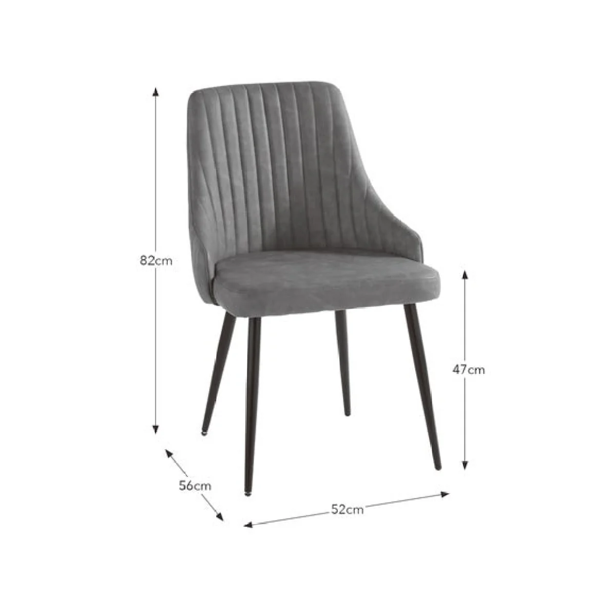 Brayden 4 Seater Round Dining Table with 4 Shea Grey Faux Leather Dining Chairs – image 9