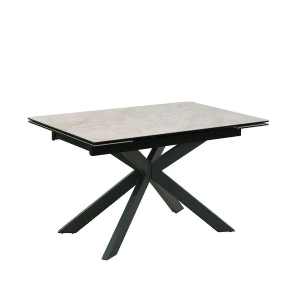 Indus Valley Athena Ceramic Extending Dining Table With 6 Aura Chairs – image 5