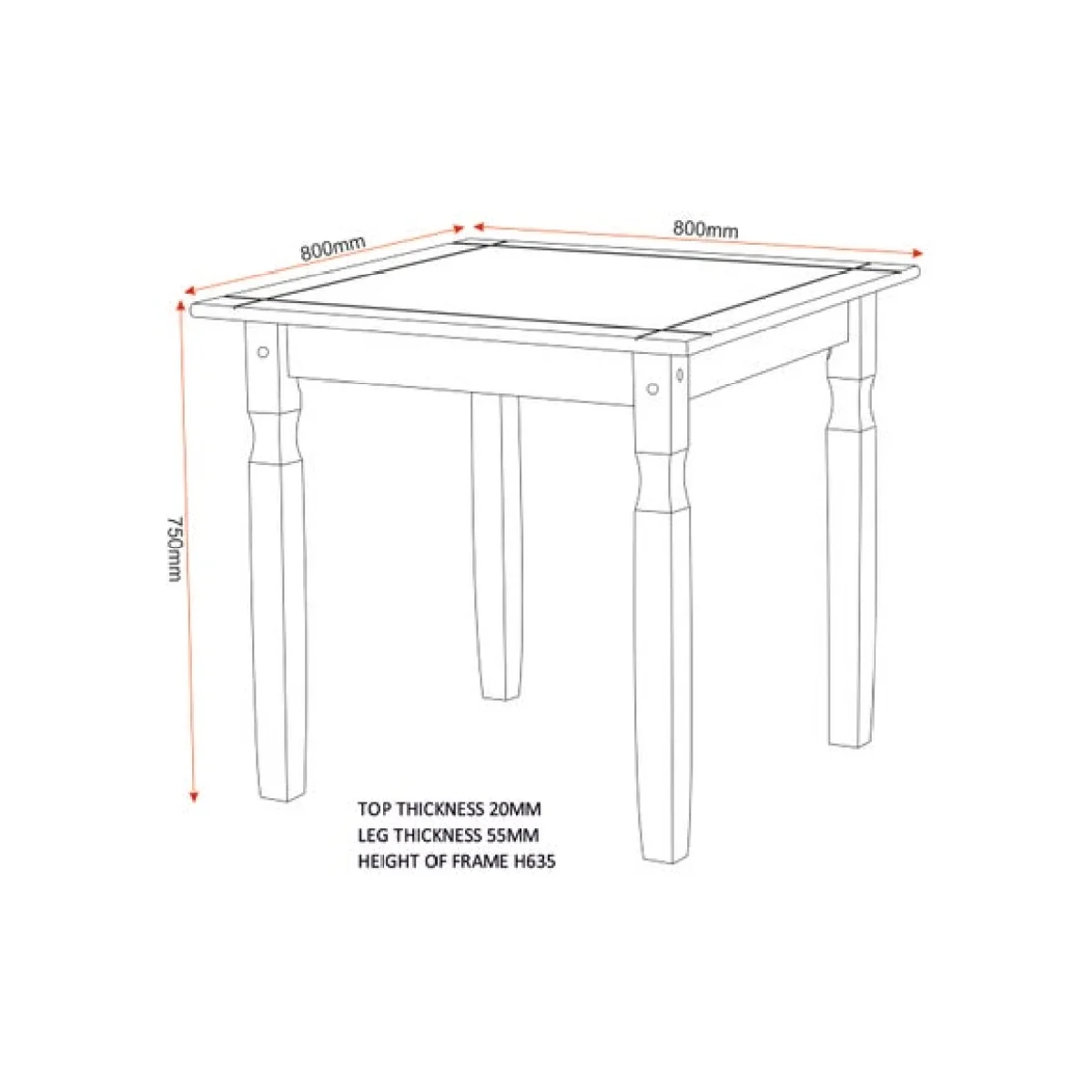 Rio Dining Table with 2 Dining Chairs – image 7