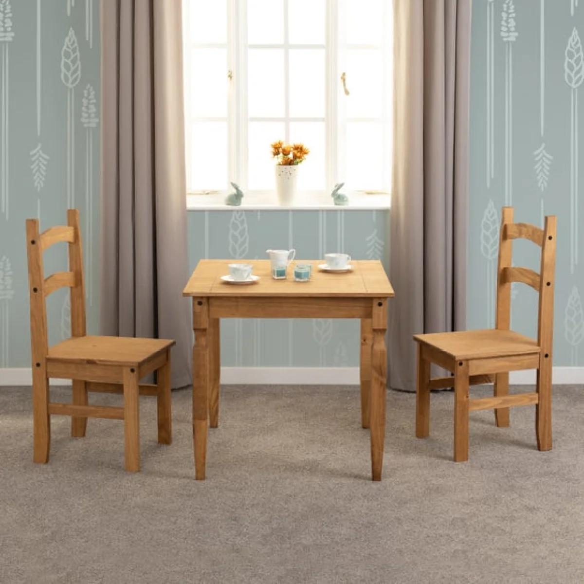 Rio Dining Table with 2 Dining Chairs – image 1