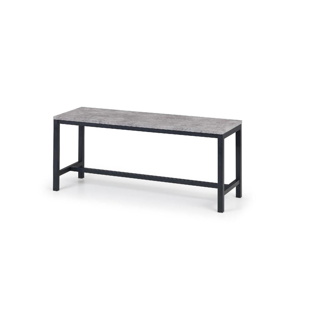Staten Rectangular Dining Table with 1 Bench and 2 Soho Chairs Grey – image 3