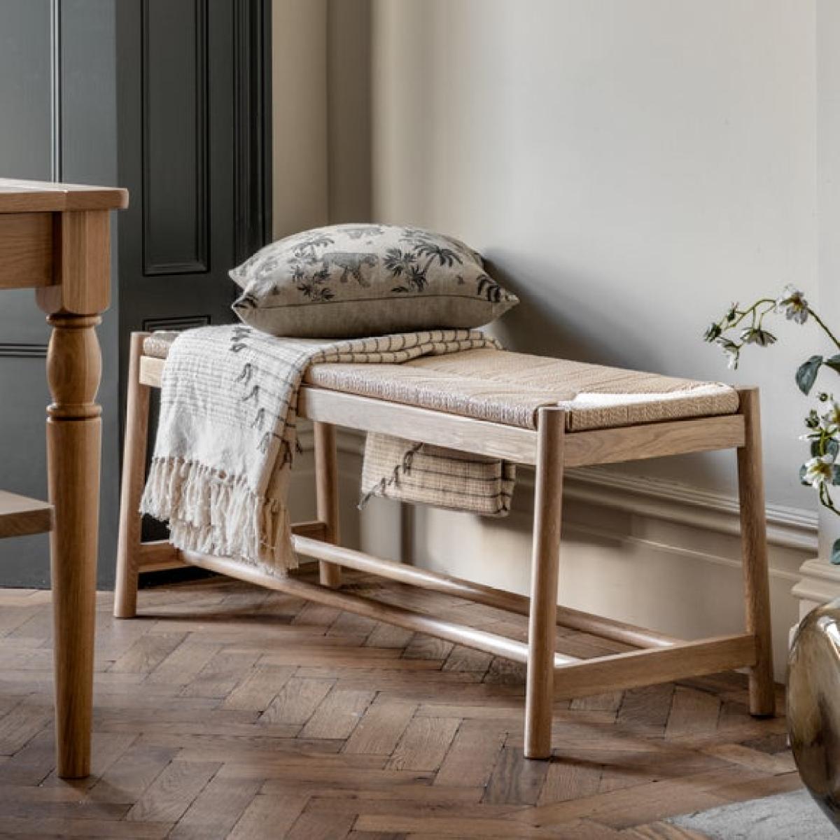 Return - Elda Rope 2 Seater Dining Bench, Natural, 110cm – image 2