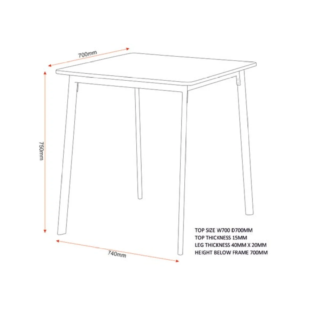 Riley Dining Table with 2 Dining Chairs – image 9