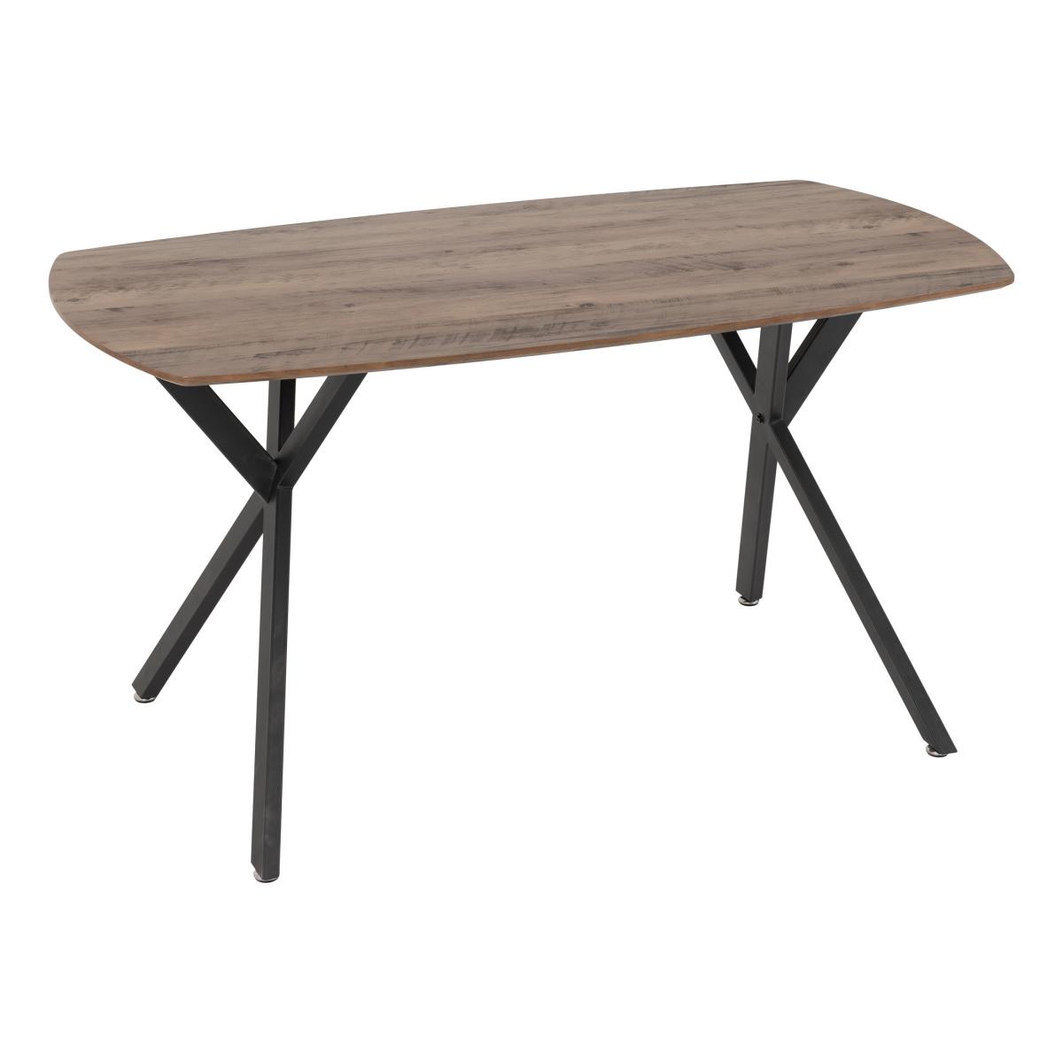 Athens Rectangular Oak Effect Dining Set Brown – image 2