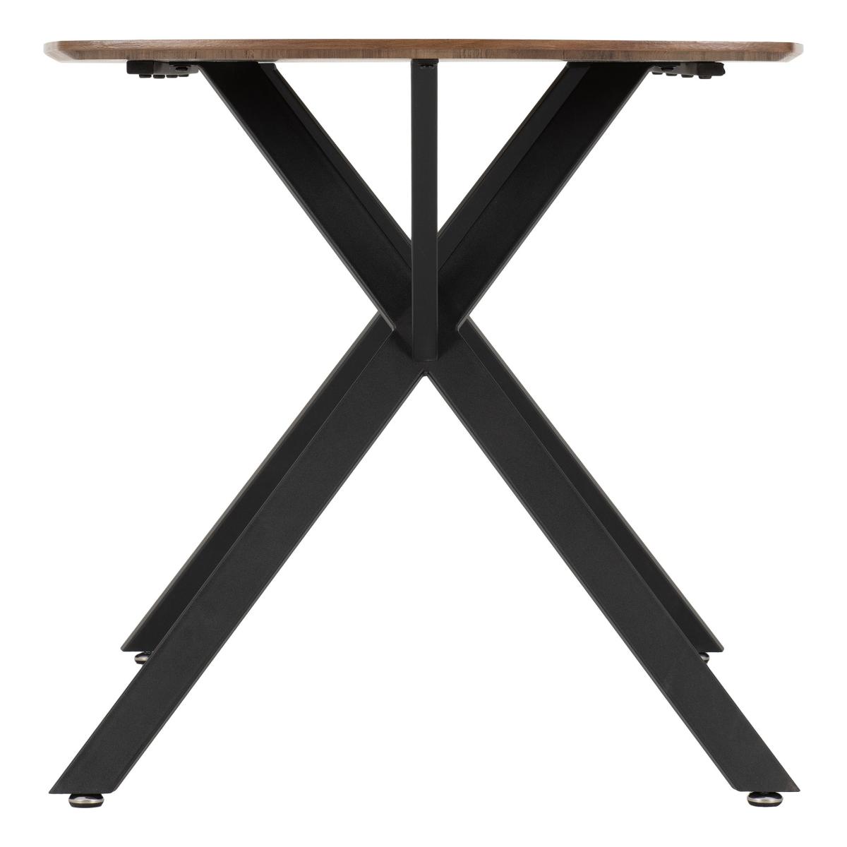 Athens Rectangular Oak Effect Dining Set Brown – image 4