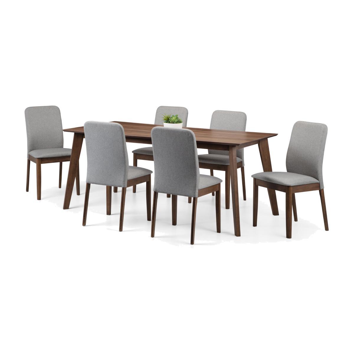 Berkely Dining Table with 6 Chairs Brown/Grey – image 1