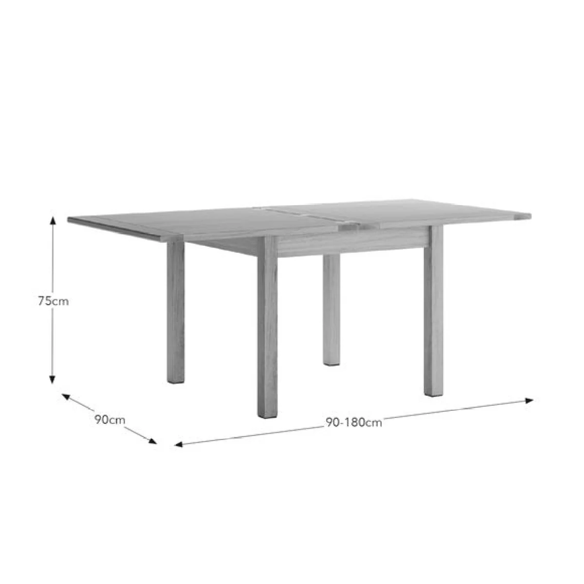 Olney 4-6 Seater Oak Effect Fliptop Dining Table with 4 Aiden Natural Boucle Dining Chairs – image 9
