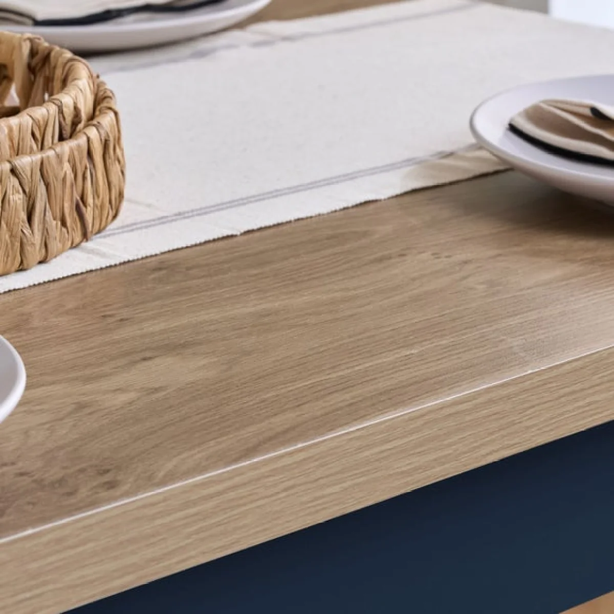 Highgate Dining Table with 2 Benches, Oak Effect – image 4